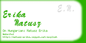 erika matusz business card